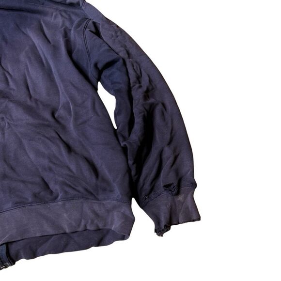 Vintage Y2K Sun Faded Thrashed Navy Hoodie Large - Picture 7 of 9